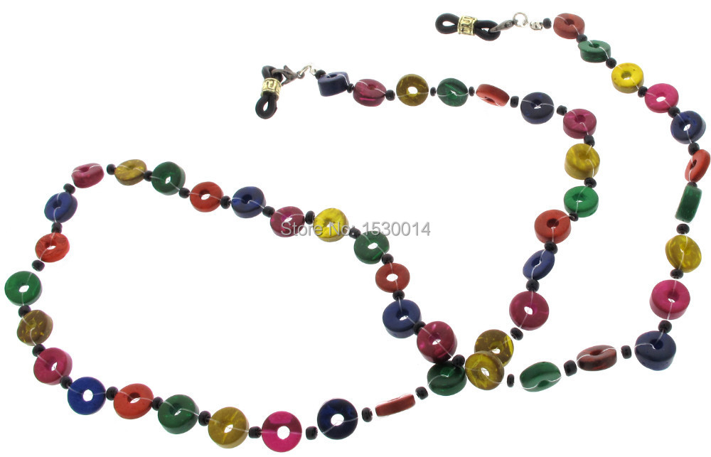 Mask Chain Holder - Cadena de cuentas de coco hecha