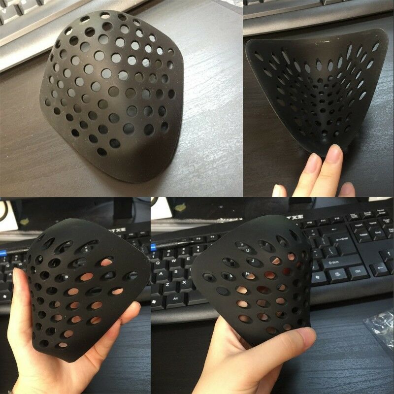 Silicone Mask Bracket - Máscara de silicona negra y roja,