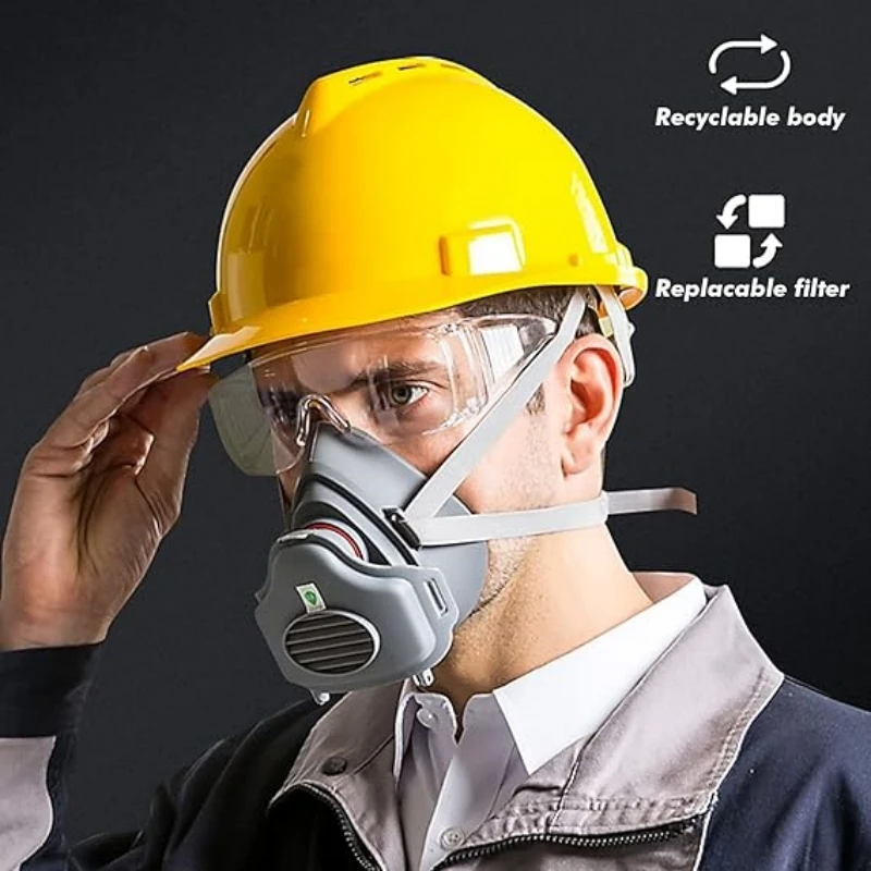 Dust Mask Construction - Mascarilla antipolvo, protección con mascarilla, pulido